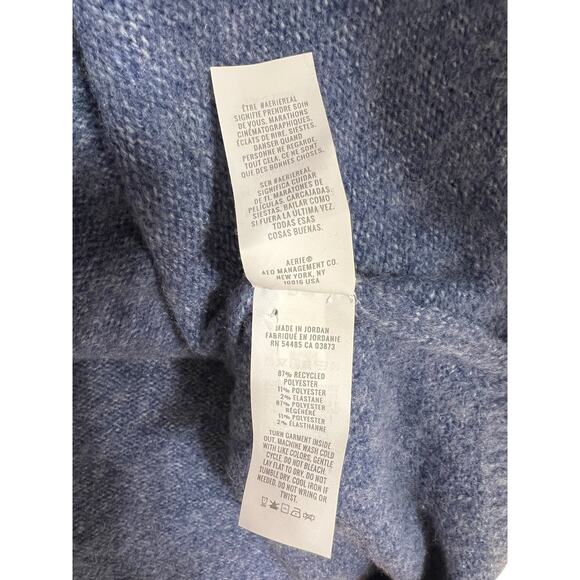 Aerie UnReal Button Down Soft Marbled Blue Knit Cardigan- Size M - Picture 7 of 7